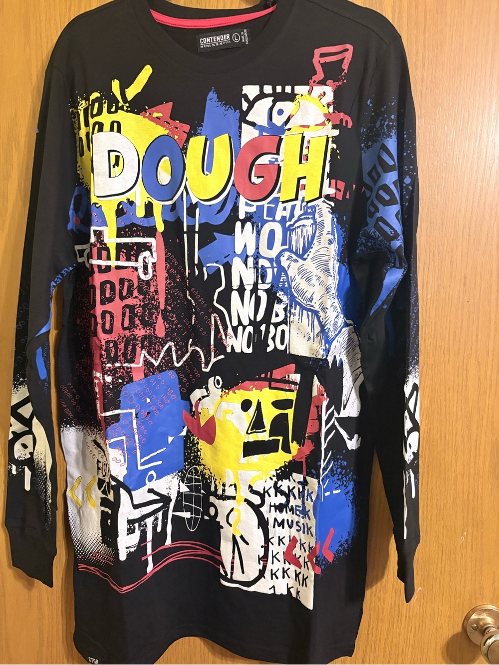 Contender Boys' Black Graphic 'Dough' Long Sleeve Tee